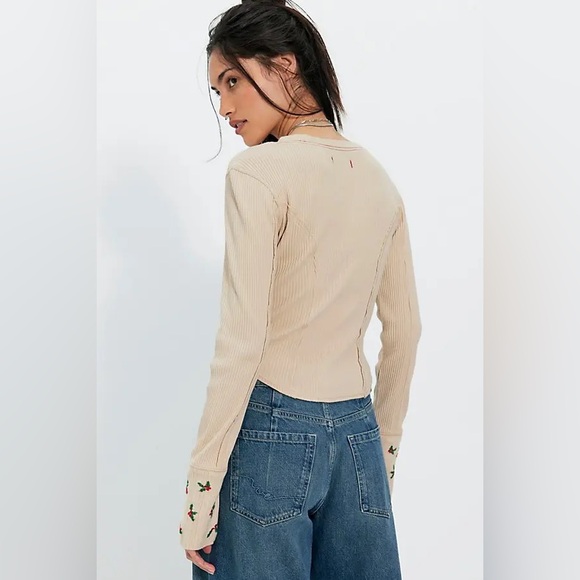 NWT We The Free Daria Cuff Cardi ~Soft Cream Combo~ - Picture 3 of 3